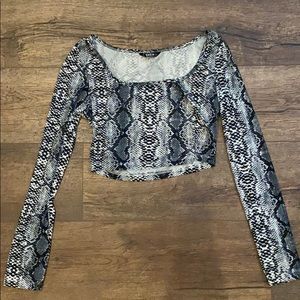 snake skin crop top